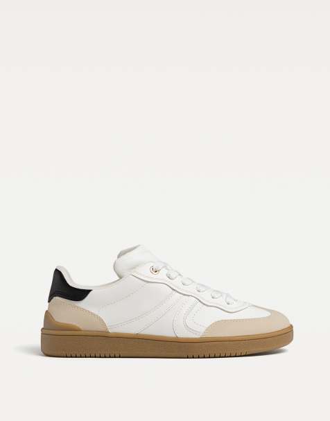 Stradivarius – Legere Retro-Sneaker in Weiß - view 1