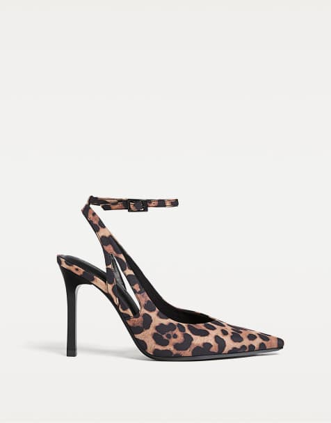 Stradivarius Leopard print high heel shoes in combined - view 1