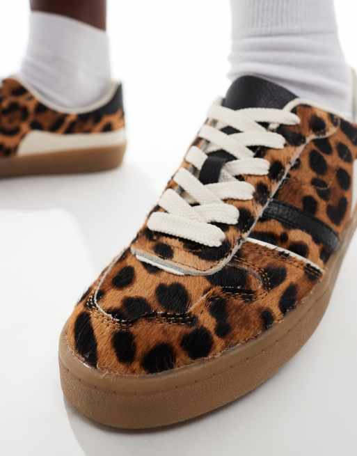 Stradivarius Leopard Print Leather Trainers Combined 7