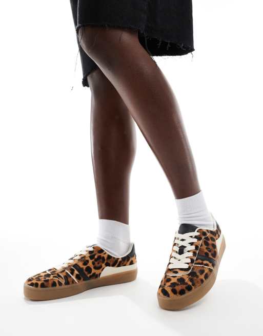 Stradivarius Leopard Print Leather Trainers Combined 6