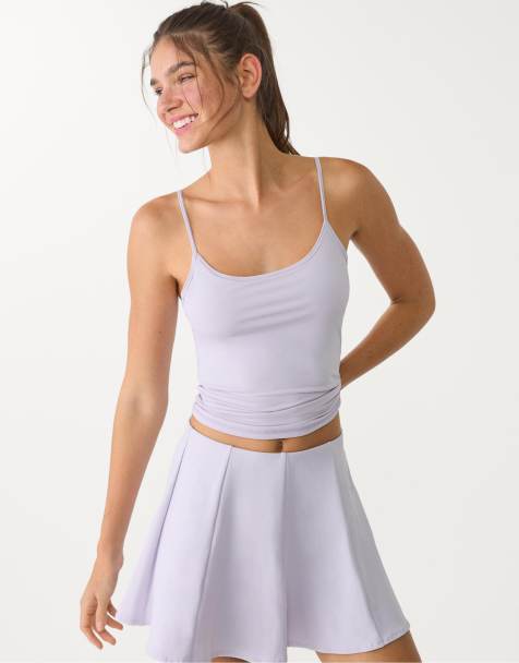 Stradivarius – Lila, kort skort - view 1