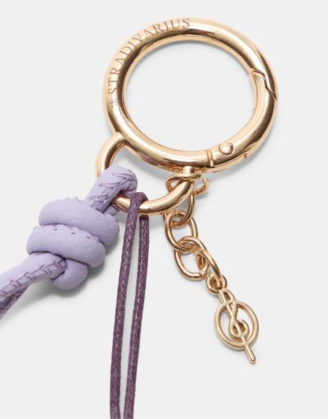 Stradivarius – Lila nyckelring med blommor - view 1