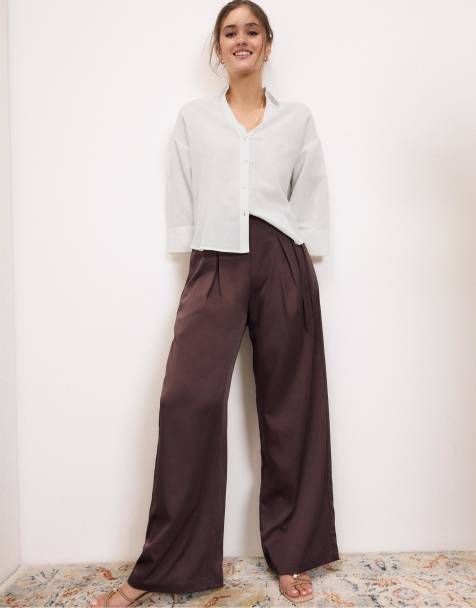 Stradivarius Linen blend kimono sleeve shirt in white - view 1