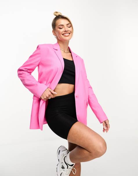 Pink blazer size clearance 18