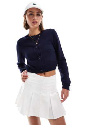 Stradivarius linen look pleated mini skirt in white