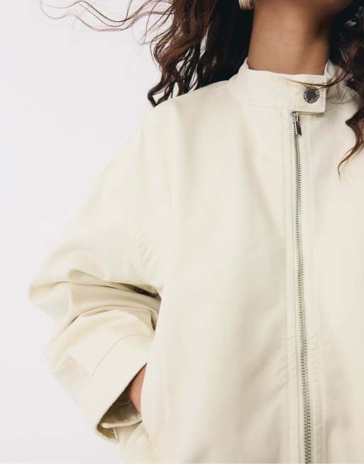 Stradivarius – Ljusbeige bomberjacka, 4 av 4
