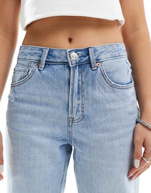 Stradivarius – Ljusblå pösiga dad jeans i 90-talsstil, 5 av 5