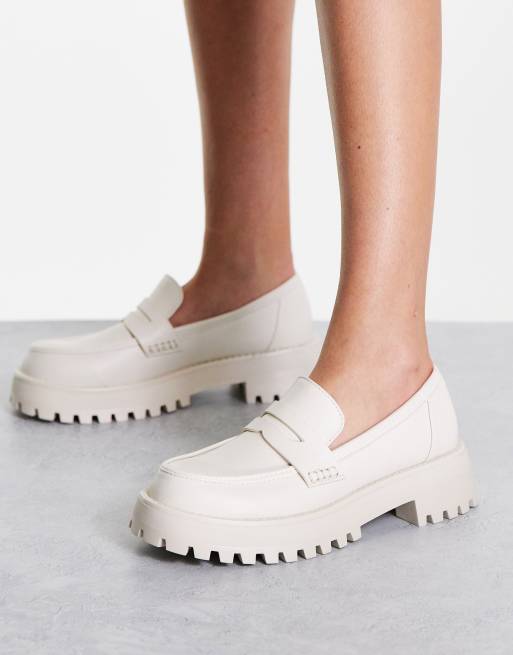 Stradivarius loafer in cream | ASOS