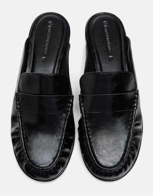 Stradivarius Loafer mit Lederoptik in Schwarz, 3 von 5