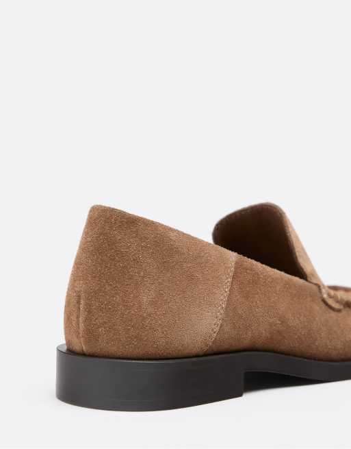 Stradivarius loafers i läder utan dekorativ rem i tan, 6 av 6