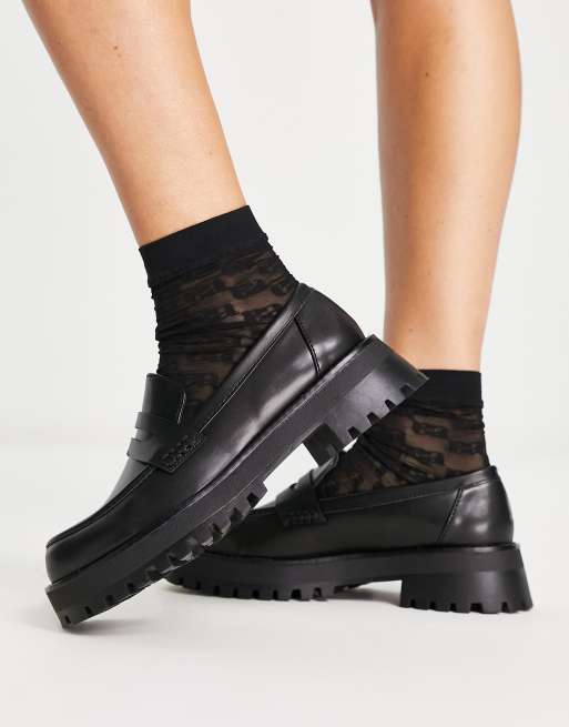 Stradivarius - Loafers in zwart, 3 van 4