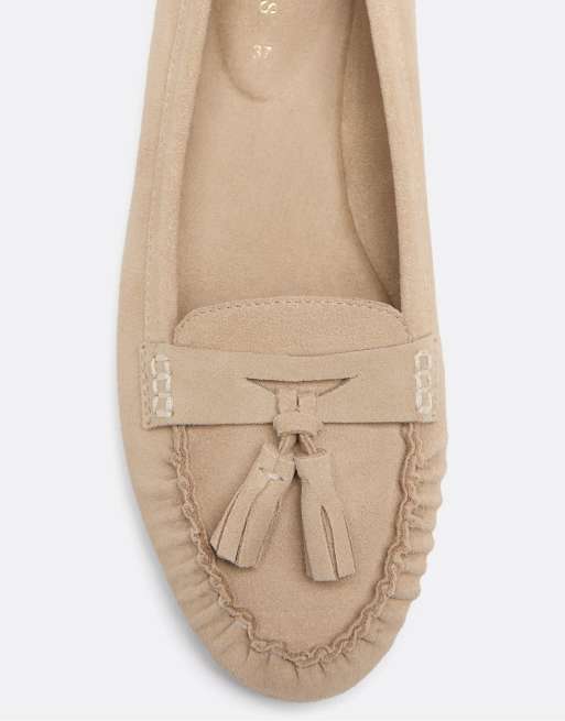 Stradivarius loafers med tofs i beige, 4 av 7