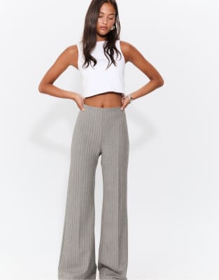 Stradivarius - Lockere, elegante Hose in Dunkelgrau