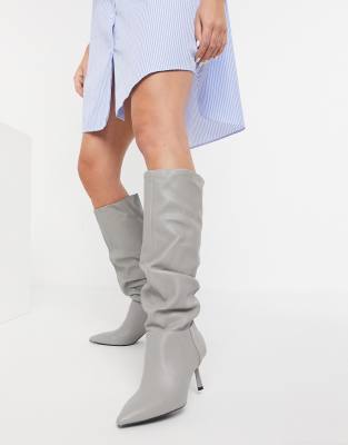 hohe stiefel grau