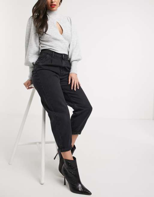 Stradivarius – Lockere Jeans in Schwarz, 4 von 4