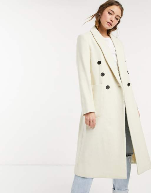 Manteau long ecru new arrivals