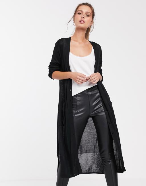 Asos long black outlet cardigan