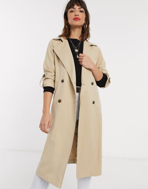 Long flowing trench coat - Women's fashion