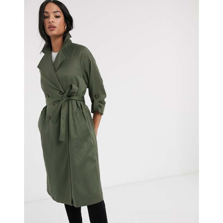 Long flowy trench coat best sale