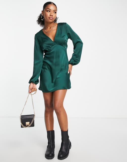 Stradivarius robe verte sale