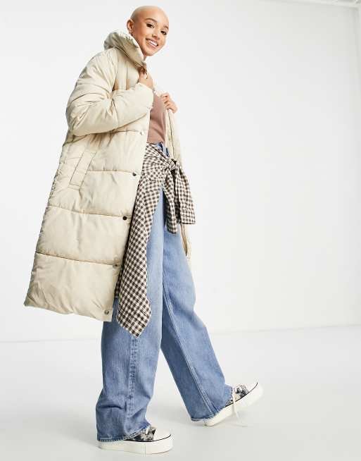 Stradivarius long cheap puffer coat