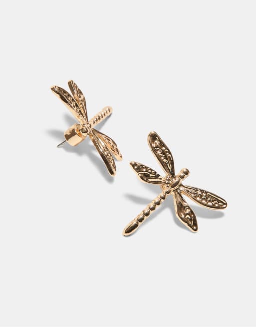 Stradivarius - Lot de 2 paires de boucles d'oreilles à motif jardin - Doré, 3 de 3
