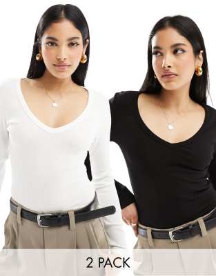 Haut Rayé Stradivarius Avec Col - Taille M - Coton - Occasion Très Bon état