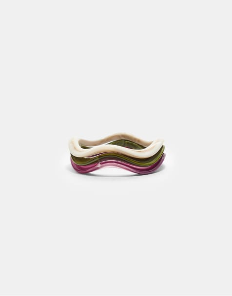 Stradivarius - Lot de 3 bracelets assortis - Lilas - view 1