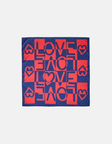 Stradivarius - Love - Foulard - Rouge - view 1