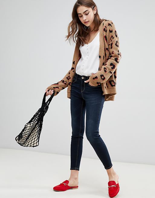 Stradivarius low waist skinny with contrast stitch | ASOS