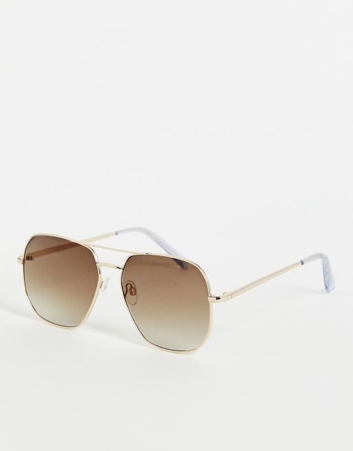 Stradivarius Lunettes de soleil aviateur Argent