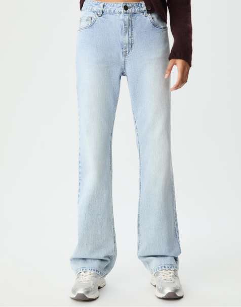 Stradivarius - Lyseblå jeans med høj talje og lige ben i comfort-pasform - view 1