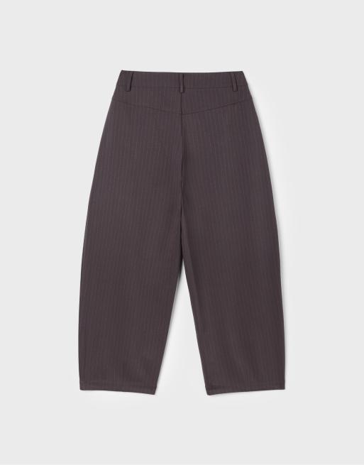 Stradivarius maßgeschneiderte Barrel-Hose in Lila, 7 von 7