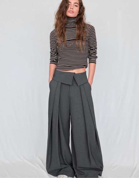 Stradivarius maglione basic dolcevita marrone - view 1