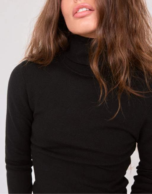 Stradivarius maglione dolcevita basic nero, 4 di 7