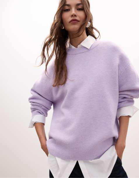 Stradivarius - Maglione lilla morbido al tatto - view 1