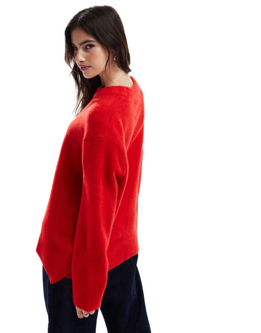 YJING Maglione da donna a maniche lunghe con scollo rotondo