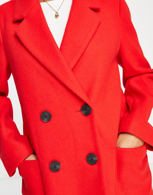 Stradivarius discount manteau rouge