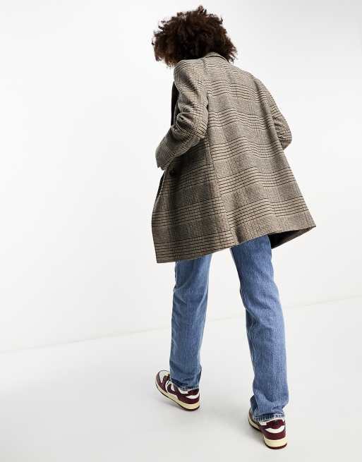 Stradivarius – Marynarka oversize we wzór w kratkę , 2 z 4