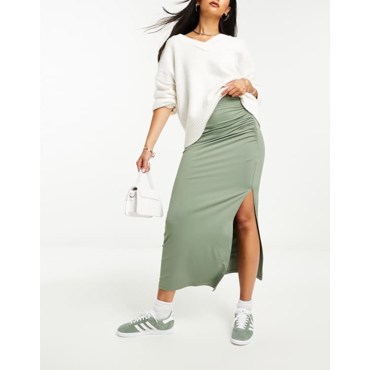 Maxi pencil skirts khaki sale