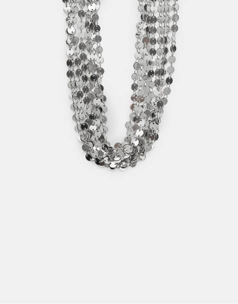 Stradivarius - Meerlaagse ketting in grijs - view 1
