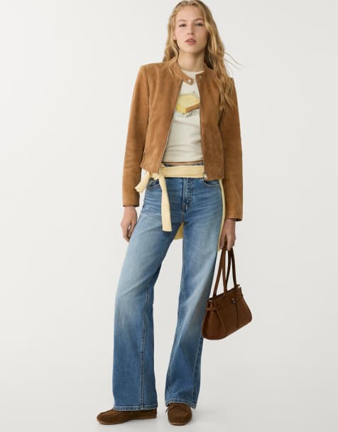 Stradivarius – Mellanblå, bekväma, raka jeans - view 1