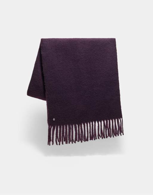 Stradivarius mellantjock basic scarf i burgundy, 4 av 4