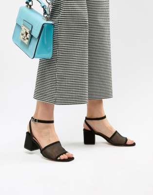 mesh block heels