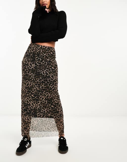 Leopard maxi hotsell skirt yoga