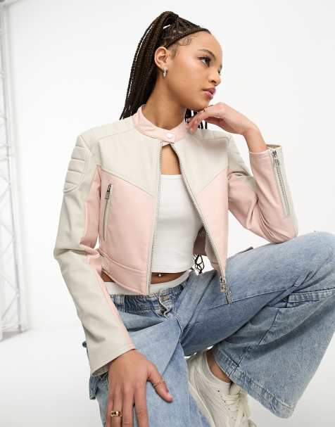 Asos blouson cuir online femme