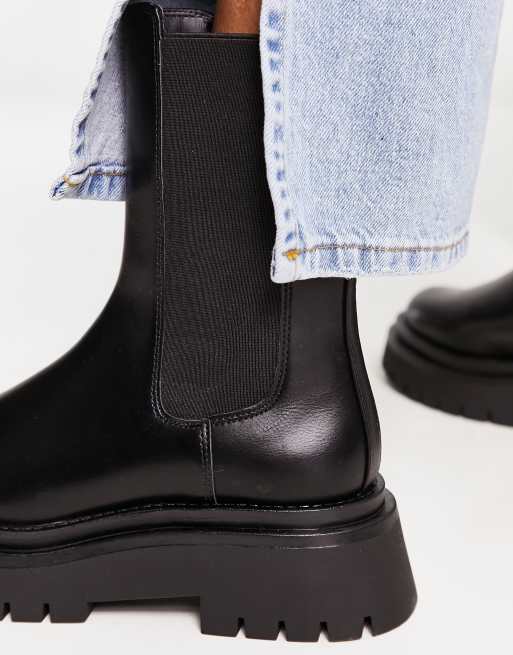 Black mid calf outlet boots uk