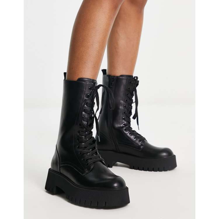 black lace up boots uk