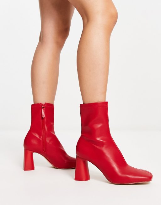 Low heel sock ankle sales boots