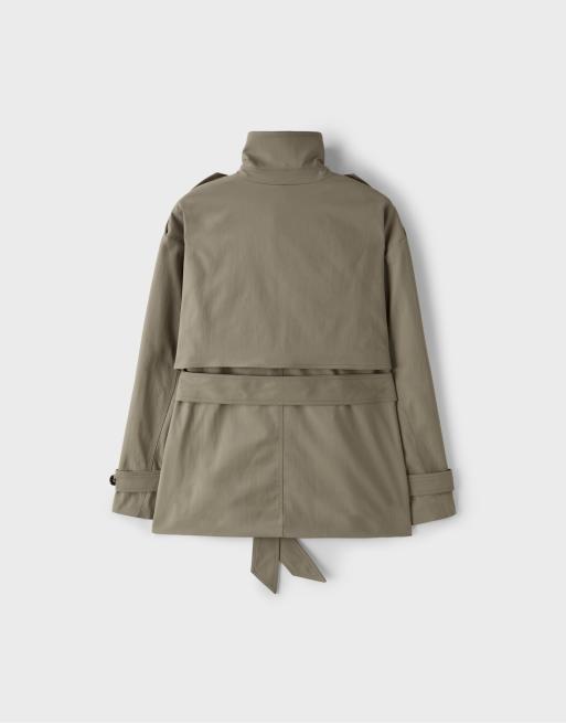 Stradivarius Mid-length trench coat in beige, 7 of 7